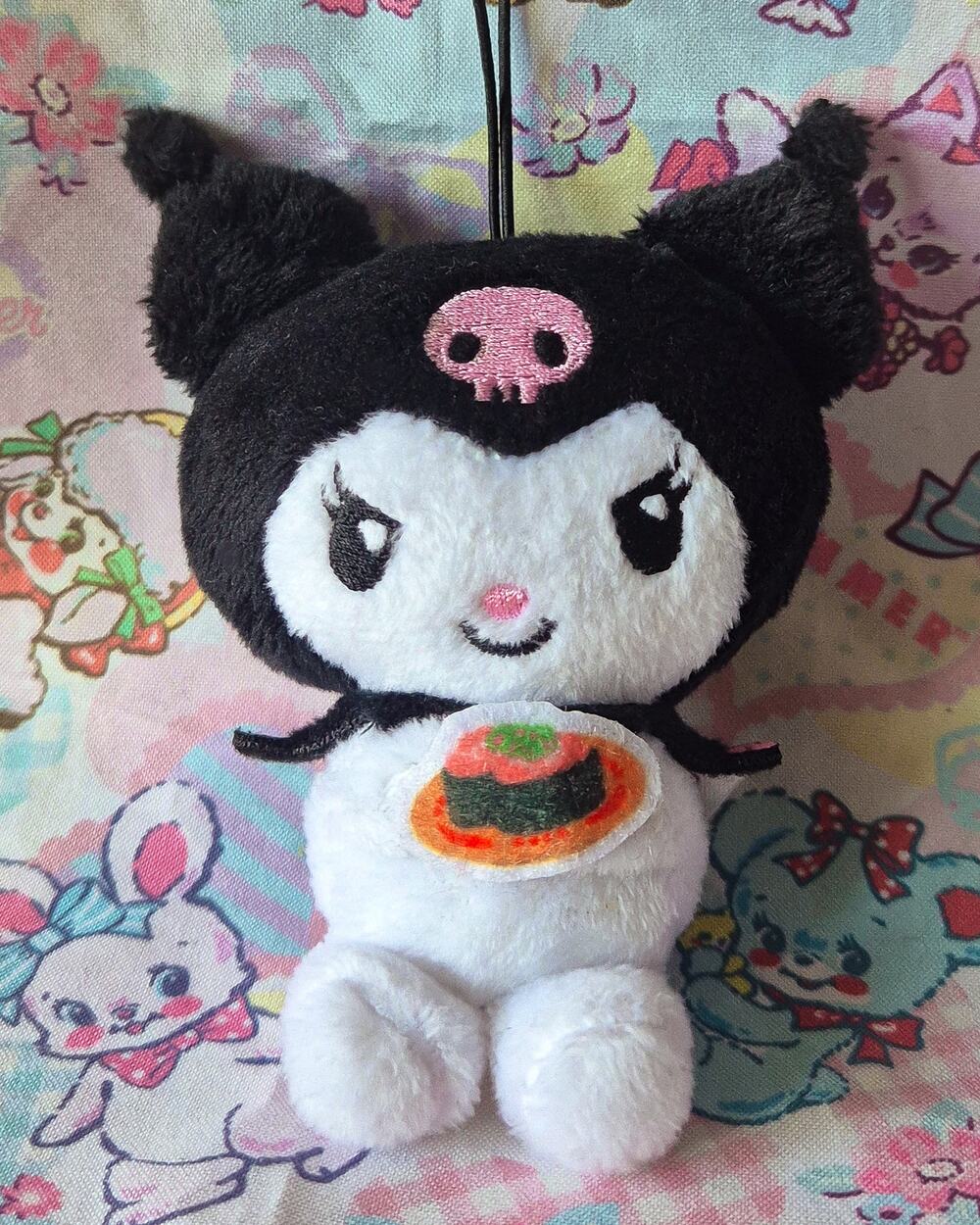 Sanrio Kuromi x Sushiro Sushi Mascot Plush Bag Charm 2024 Japan